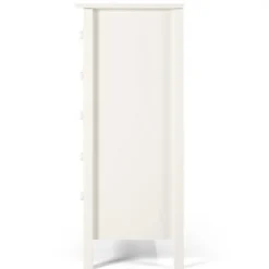 Dressers & Chests-Kirkland's Home Brazilian Pine Wood 5-Drawer Chest White