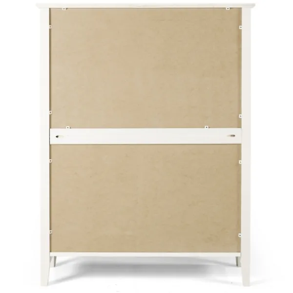 Dressers & Chests-Kirkland's Home Brazilian Pine Wood 5-Drawer Chest White