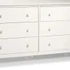 Dressers & Chests-Kirkland's Home Brazilian Pine Wood 6-Drawer Dresser White