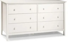 Dressers & Chests-Kirkland's Home Brazilian Pine Wood 6-Drawer Dresser White