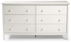 Dressers & Chests-Kirkland's Home Brazilian Pine Wood 6-Drawer Dresser White