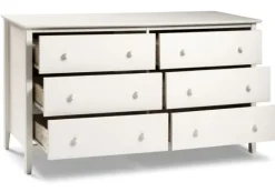 Dressers & Chests-Kirkland's Home Brazilian Pine Wood 6-Drawer Dresser White