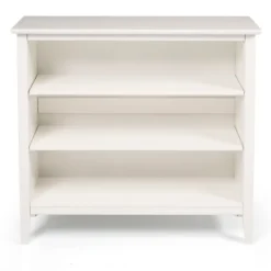 Bookshelves-Kirkland's Home Brazilian Pine Wood Short Bookshelf White