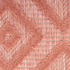 Outdoor Rugs-Kirkland's Home Bright Coral Diamond Outdoor Area Rug, 6X9 Orange