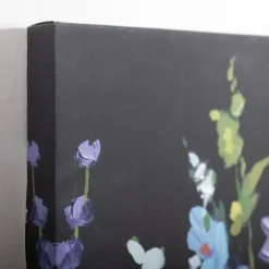 Canvas Art-Kirkland's Home Bright Floral And Black Canvas Art Print Black/Green