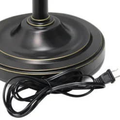 Floor Lamps-Kirkland's Home Bronze And White 3-Scallop Glass Floor Lamp Brown