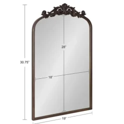 Decorative Mirrors-Kirkland's Home Bronze Arendahl Arched Mirror, 19X31 In. Brown