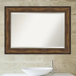 Decorative Mirrors-Kirkland's Home Bronze Frame Beveled Mirror, 43.5X31.5 In.