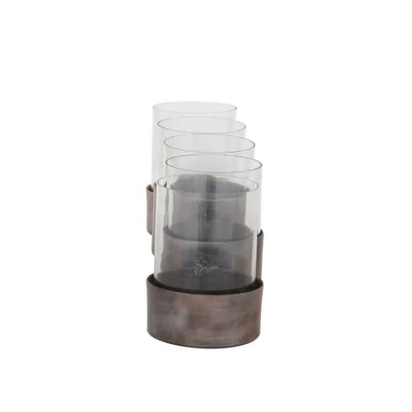 Candle Holders-Kirkland's Home Bronze Iron Runner Brown