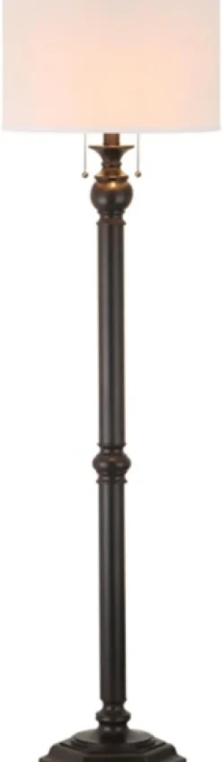 Floor Lamps-Kirkland's Home Bronze Jessie Floor Lamp Ivory