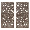 Wall Plaques-Kirkland's Home Bronze Madison Park Floral Wall Plaques, Set Of 2 Brown