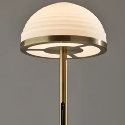 Floor Lamps-Kirkland's Home Bronze Metal Dome Shade Floor Lamp White