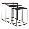 Accent & End Tables-Kirkland's Home Bronze Metal Nesting Side Tables, Set Of 3 Black