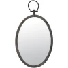 Decorative Mirrors-Kirkland's Home Bronze Metal Oval Ring And Rivet Trim Mirror