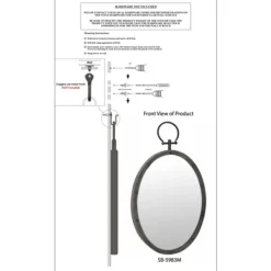 Decorative Mirrors-Kirkland's Home Bronze Metal Oval Ring And Rivet Trim Mirror