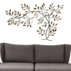 Wall Plaques-Kirkland's Home Bronze Metal Tree Branch Wall Plaque Brown/Gold/Silver