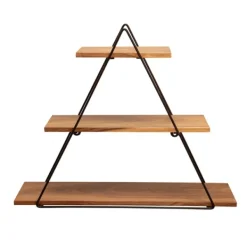 Shelves-Kirkland's Home Bronze Metal Triangle Frame Wall Shelf