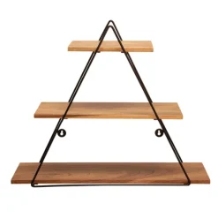 Shelves-Kirkland's Home Bronze Metal Triangle Frame Wall Shelf