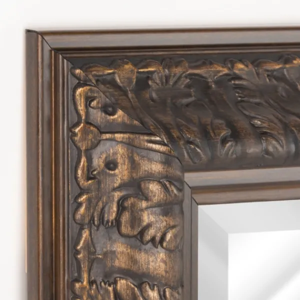 Framed Mirrors-Kirkland's Home Bronze Ornate Beveled Framed Wall Mirror