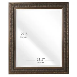 Framed Mirrors-Kirkland's Home Bronze Ornate Beveled Framed Wall Mirror