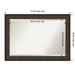 Decorative Mirrors-Kirkland's Home Bronze Panel Frame Beveled Mirror