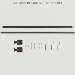 Curtain Rods & Hardware-Kirkland's Home Bronze Rhys Cylinder Curtain Rod, 72 In.