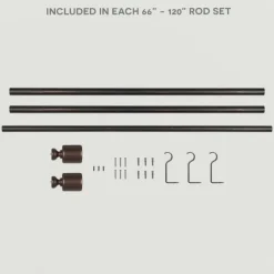 Curtain Rods & Hardware-Kirkland's Home Bronze Rhys Cylinder Curtain Rod, 120 In.