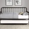 Beds & Headboards-Kirkland's Home Bronze Spindleback Metal Trundle Day Bed Brown
