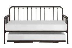 Beds & Headboards-Kirkland's Home Bronze Spindleback Metal Trundle Day Bed Brown