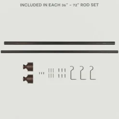 Curtain Rods & Hardware-Kirkland's Home Bronze Stacked Cylinder Curtain Rod, 72 In.