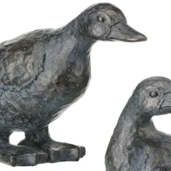 Statues & Figurines-Kirkland's Home Bronze Textured Duckling Statues, Set Of 3 Brown