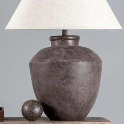 Table Lamps-Kirkland's Home Bronze Urn Resin Table Lamp Ivory