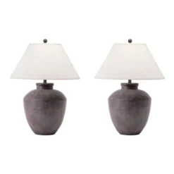 Table Lamps-Kirkland's Home Bronze Urn Resin Table Lamp Ivory