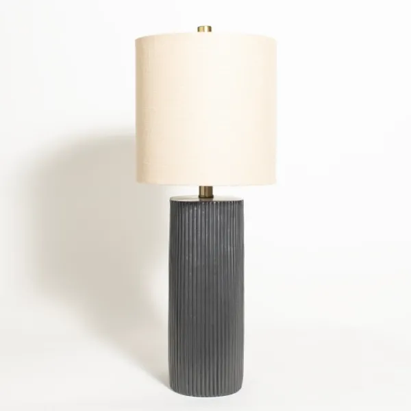 Table Lamps-Kirkland's Home Brooks Ribbed Table Lamp Black