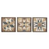 Wall Plaques-Kirkland's Home Brown Abstract Wood Framed Wall Plaques, Set Of 3 Brown/Gray