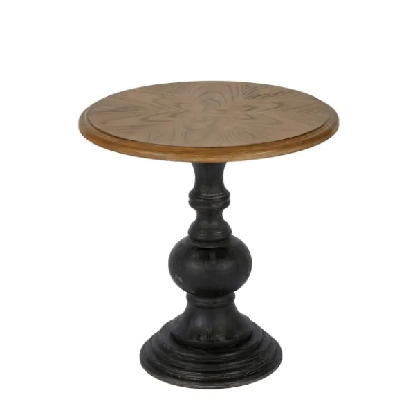 Accent & End Tables-Kirkland's Home Brown And Black Wooden Hemlock Accent Table Brown/Black