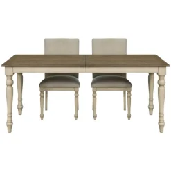 Dining Tables-Kirkland's Home Brown And Ivory Martha Stewart Dining Table Brown/Ivory