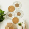 Wall Plaques-Kirkland's Home Brown And White Bohemian Abstract Wall Plaque Brown/White