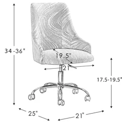 Office Furniture-Kirkland's Home Brown And White Upholstered Cow Print Office Chair Brown/White