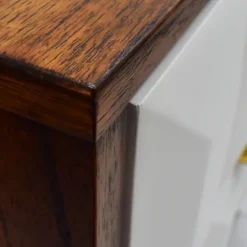 Nightstands-Kirkland's Home Brown And White Wood 2-Drawer Nightstand