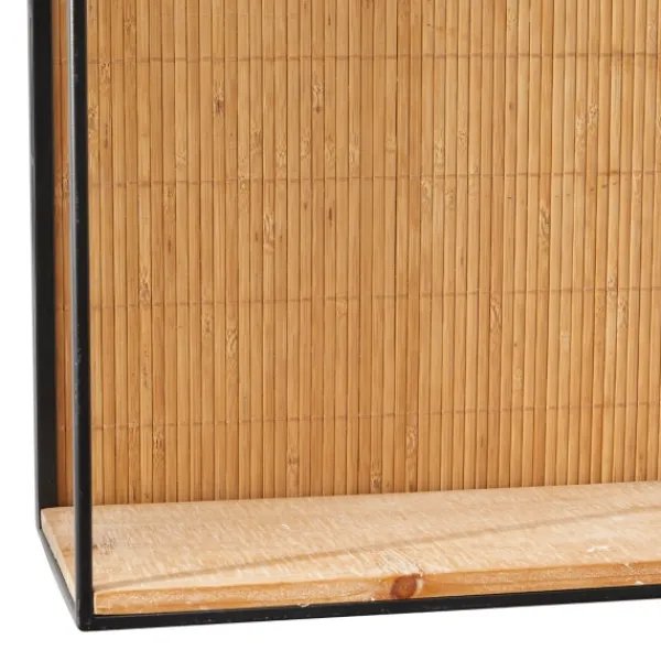Shelves-Kirkland's Home Brown Bamboo Arched Modern Wall Shelves, Set Of 2