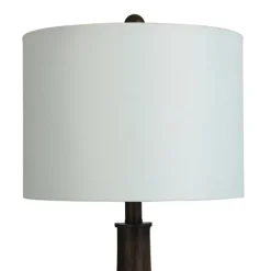 Table Lamps-Kirkland's Home Brown Curved Wood Table Lamp White