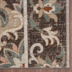 Outdoor Rugs-Kirkland's Home Brown Floral Medallion Outdoor Area Rug, 5X7 Brown/Multi