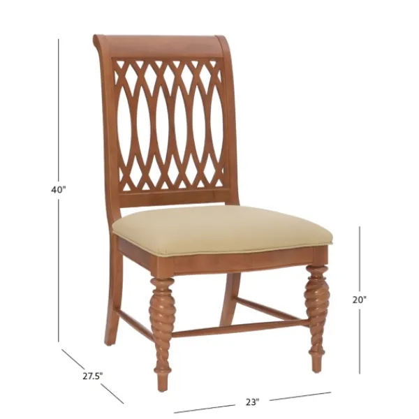 Dining Chairs-Kirkland's Home Brown Hollywood Regency Dining Chairs, Set Of 2 Tan