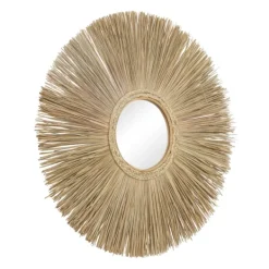 Decorative Mirrors-Kirkland's Home Brown Reed And Wood Wall Mirror