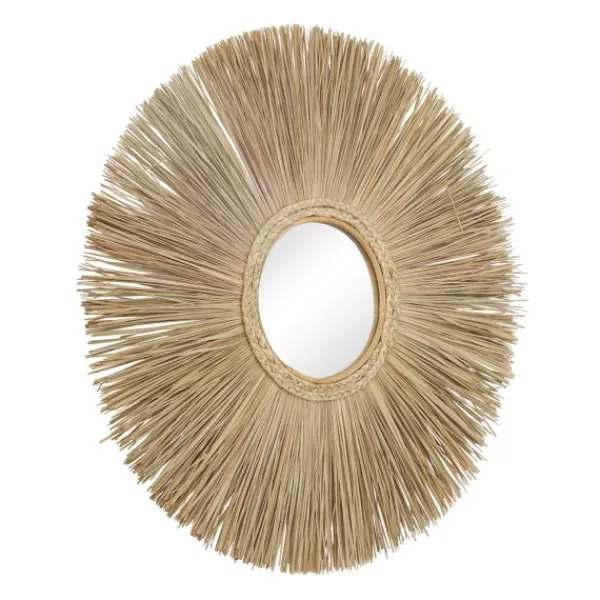 Decorative Mirrors-Kirkland's Home Brown Reed And Wood Wall Mirror
