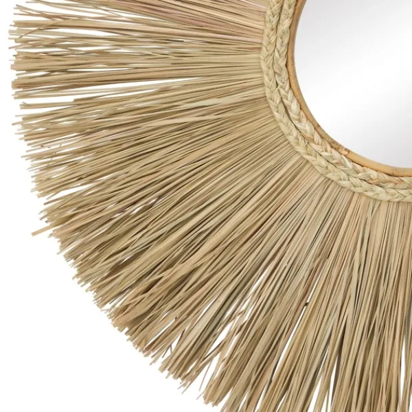 Decorative Mirrors-Kirkland's Home Brown Reed And Wood Wall Mirror