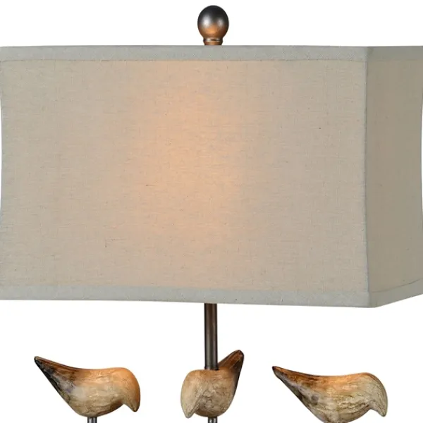 Table Lamps-Kirkland's Home Brown Resin Birds Rec Gle Table Lamp Tan