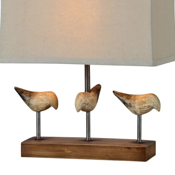 Table Lamps-Kirkland's Home Brown Resin Birds Rec Gle Table Lamp Tan