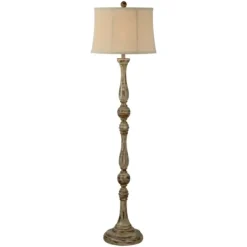 Floor Lamps-Kirkland's Home Brown Rodan Floor Lamp Ivory